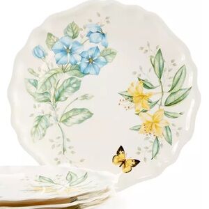 🆕Lenox butterfly medow set of 4 melamine plates new